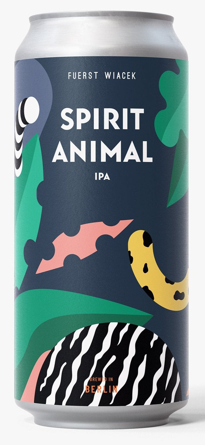 Can of Spirit Animal IPA beer by Fuerst Wiacek from Germany