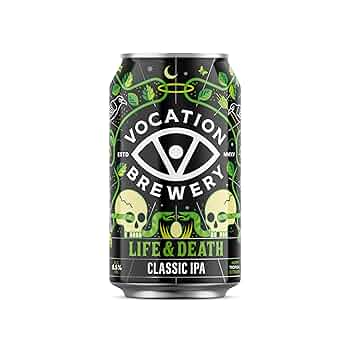 Can of Life and Death IPA beer by Vocation Brewery from the UK