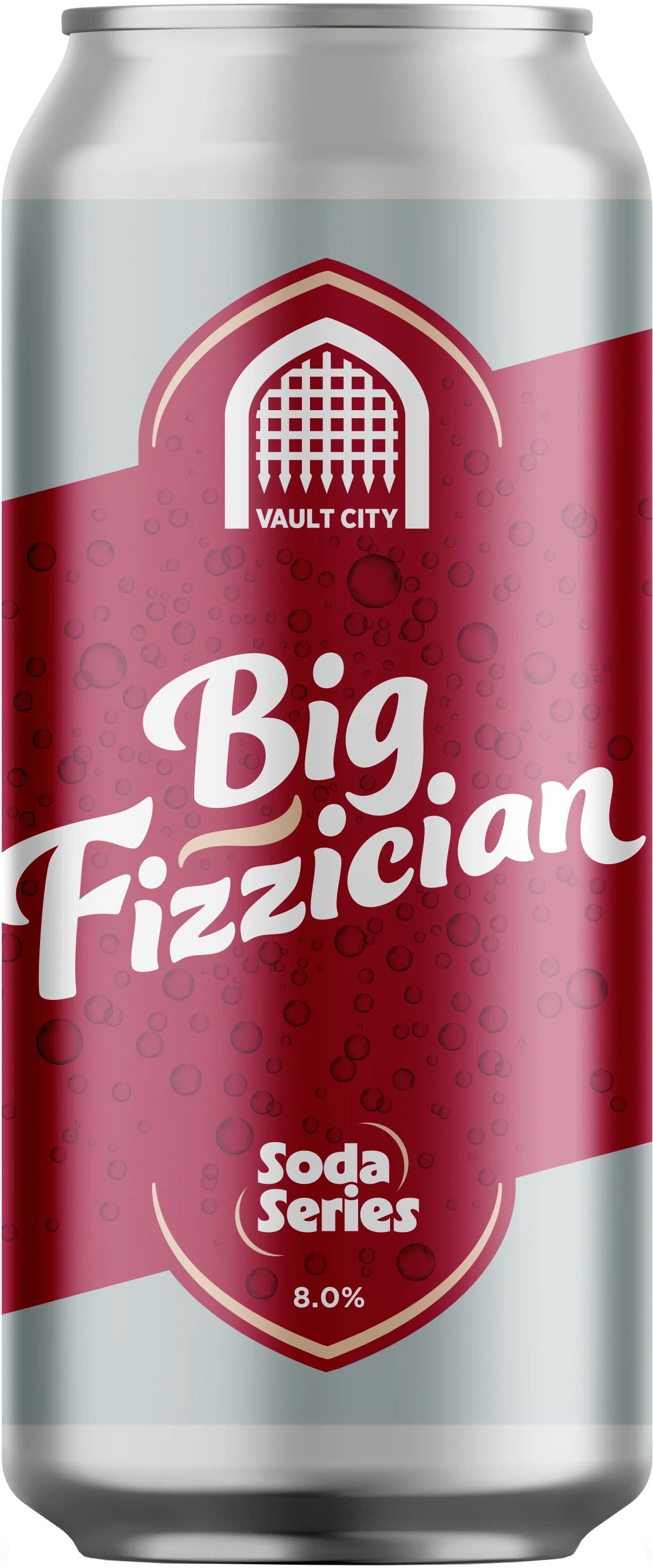 Big Fizzician sour beer by Vault City from the UK