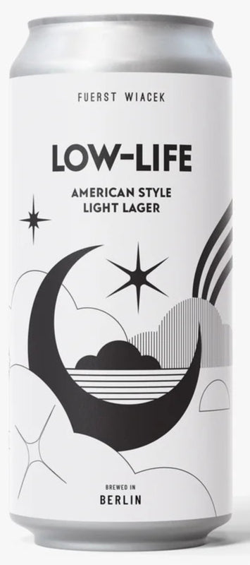 Can of Low-Life light lager beer by Fuerst Wiacek from Germany