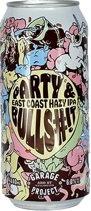 Party & Bullshit Hazy IPA beer by Garage Project from New Zealand