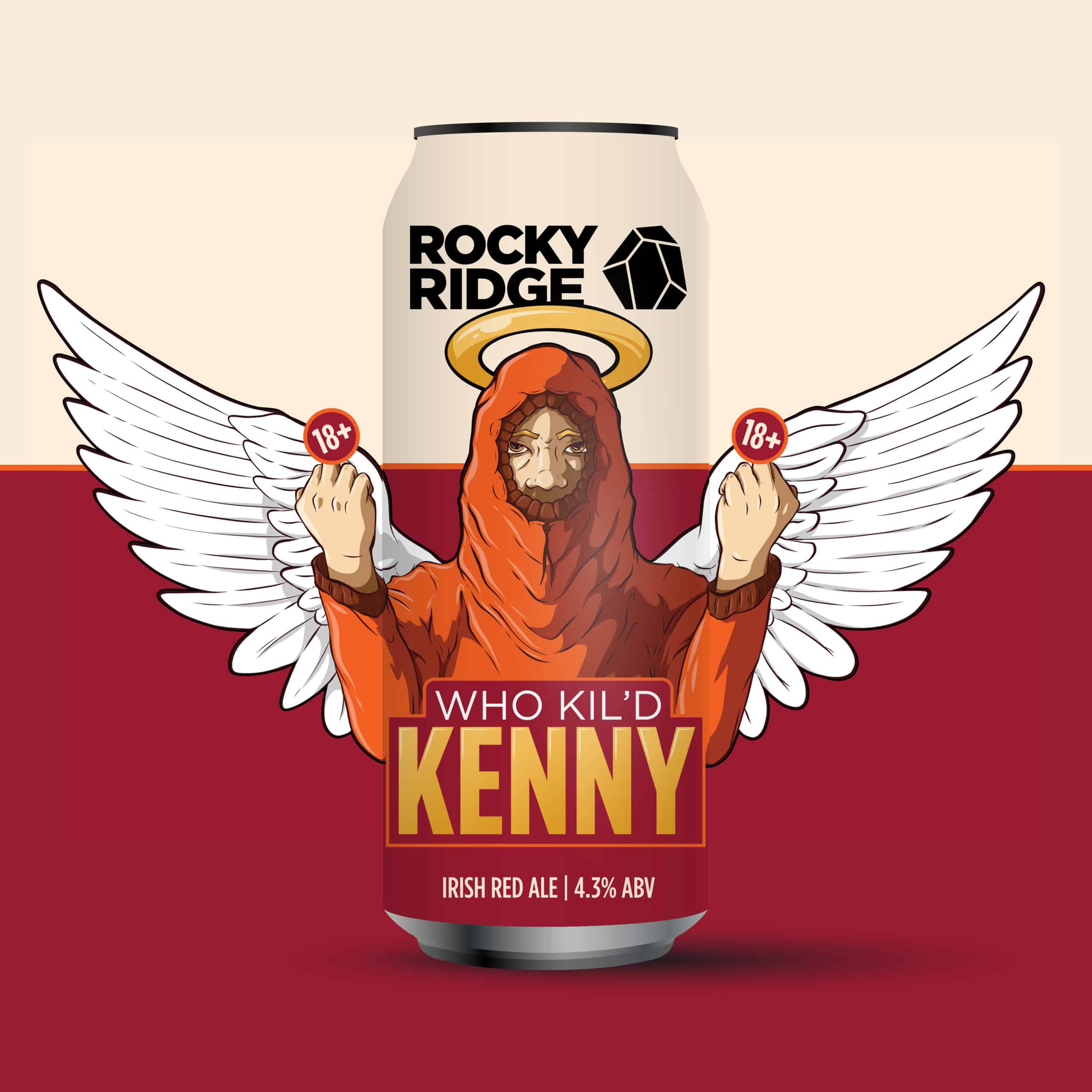 Can of Who Kil'D Kenny red ale beer by Rocky Ridge from Australia
