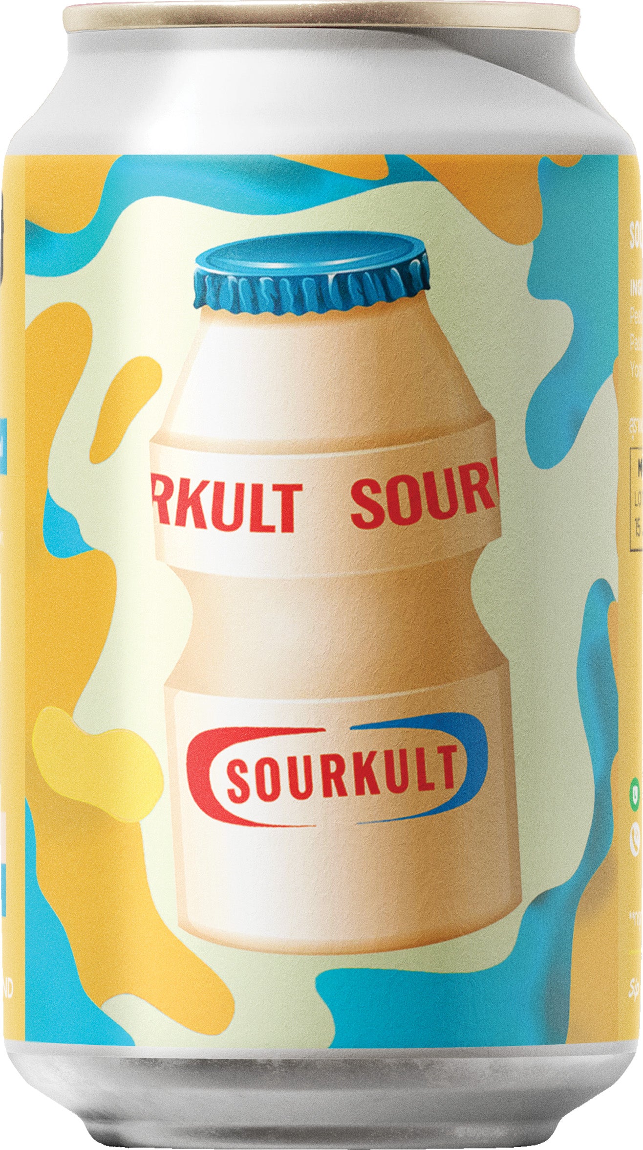 Sourkult sour beer can with colourful design