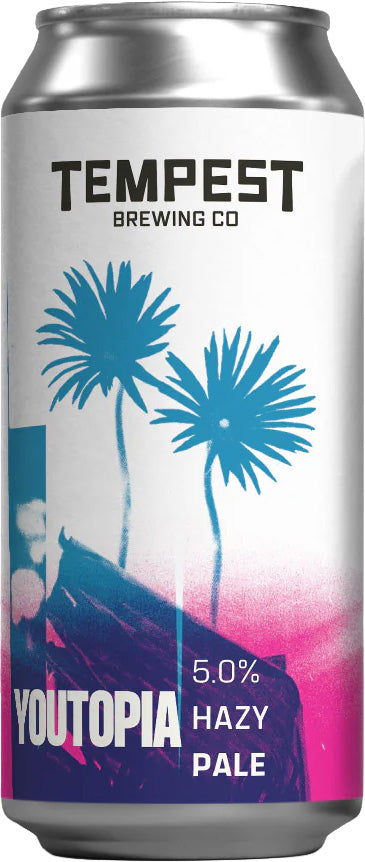 Youtopia hazy pale ale by Tempest Brewing from the UK