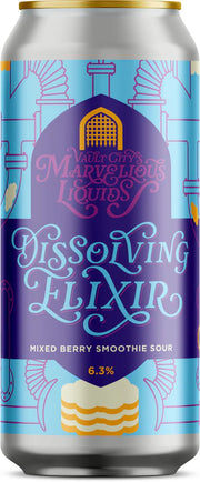 Dissolving Elixir mixed berry smoothie sour beer by Vault City from the UK