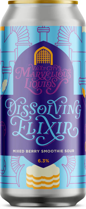 Dissolving Elixir mixed berry smoothie sour beer by Vault City from the UK