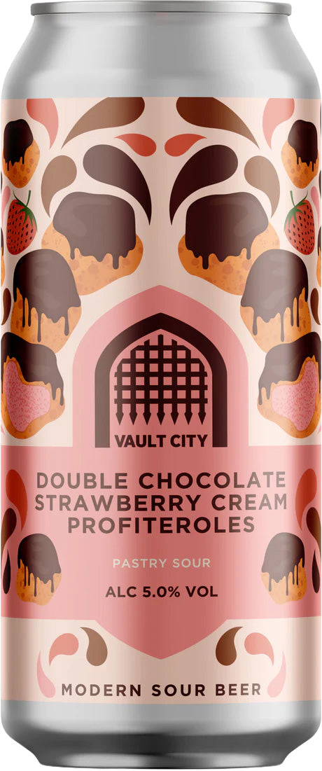 Double Chocolate Strawberry Cream Profiteroles