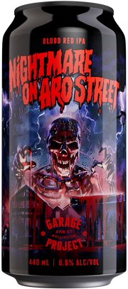 Nightmare on Aro Street blood red IPA by Garage Project from New Zealand