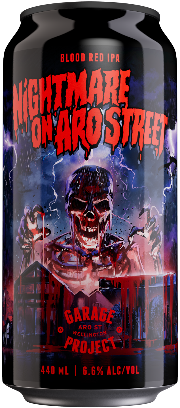 Nightmare on Aro Street blood red IPA by Garage Project from New Zealand