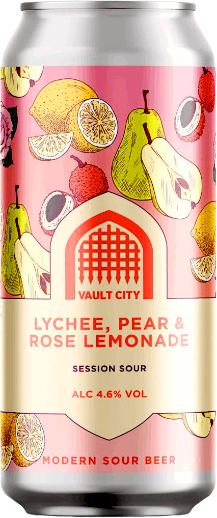 Lychee, Pear & Rose Lemonade Sour by Vault City from the UK