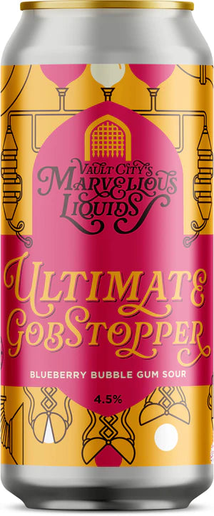 Ultimate Gobstopper blueberry bubblegum sour beer by Vault City from the UK